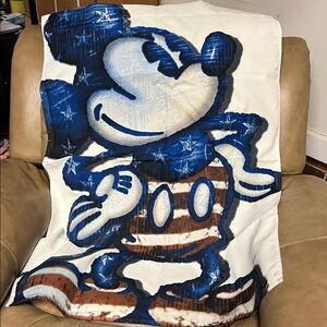 Red white and blue Mickey Mouse Disney flag